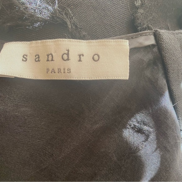 Sandro Paris Little Black Cocktail Dress with Sheer Upper Back. Sz 3 - Picture 12 of 16